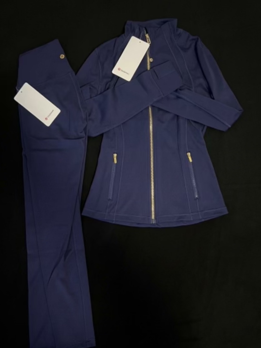 lululemon athletica Navy Zip Jacket with Matching Track Pants